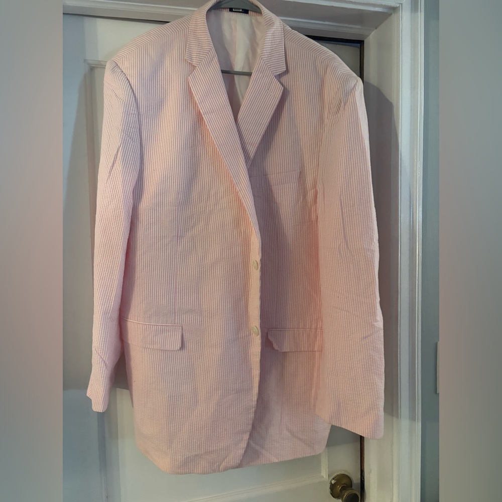 Men’s Pink Seersucker Blazer